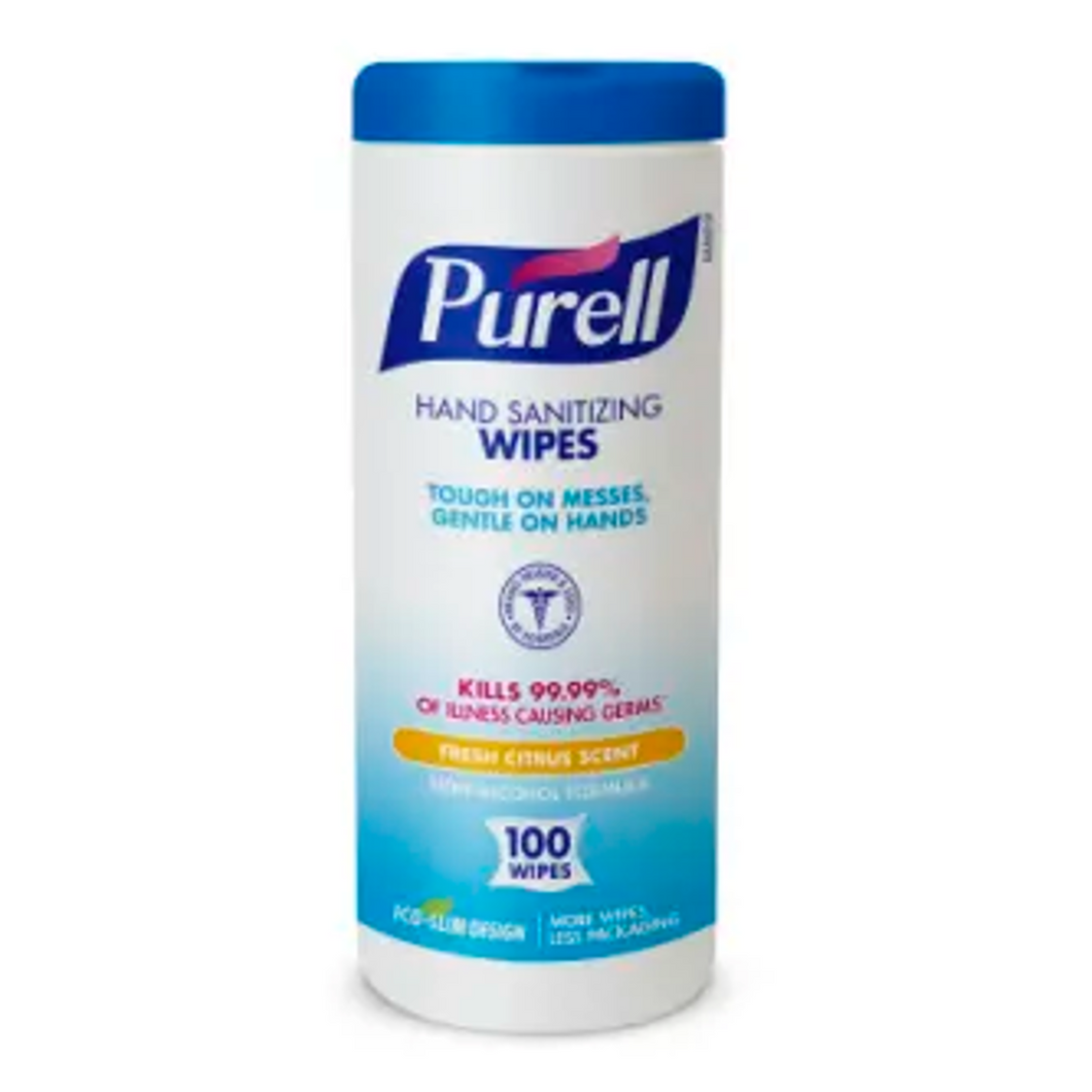 PURELL® Paños desinfectantes para manos. 100 unidades.